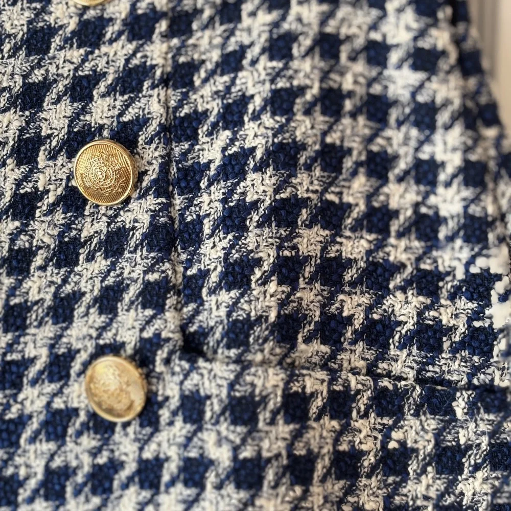 Zara Tweed Wide Leg Crop Sailor Pants - Picture 3 of 7